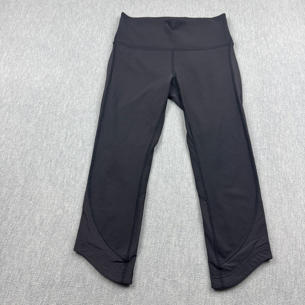 Lululemon Leggings Women 6 Black Ready Set Go Crop Tight 22"‎ Athletic Yoga